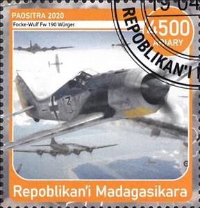 Stamp, Focke-Wulf Fw 190 Wurger, Cinderellas,  , Air Forces, Aircraft, Aviation