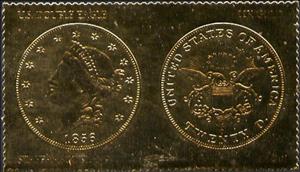 Stamp, Golden stamps, Cinderellas,  , Coins, Golden Objects