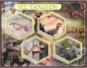 Mini Sheet, Great People Charles Darwin Evolution, Cinderellas,  , Dinosaurs, Famous People, Scientists