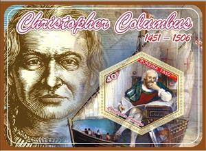 Souvenir Sheet, Great People Christopher Columbus, Cinderellas,  , Discoverers, Famous People