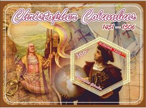 Souvenir Sheet, Great People Christopher Columbus, Cinderellas,  , Discoverers, Famous People