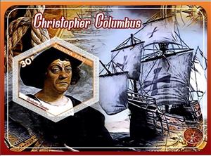 Souvenir Sheet, Great People Christopher Columbus, Cinderellas,  , Discoverers, Famous People