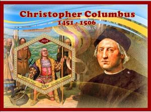 Souvenir Sheet, Great People Christopher Columbus, Cinderellas,  , Famous People, Navigators