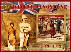 Souvenir Sheet, Great People David Livingston, Cinderellas,  , Discoverers, Famous People