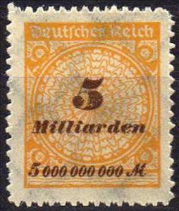 Stamp, Value in "Milliarden", German Realm,  