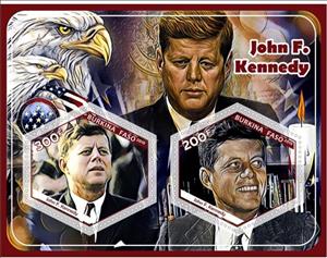 Mini Sheet, Great People John Kennedy, Cinderellas,  , Famous People, Heads of State, Politicians