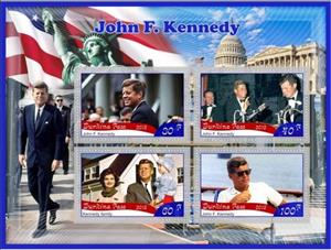 Mini Sheet, Great People John Kennedy, Cinderellas,  , Famous People, Heads of State, Politicians