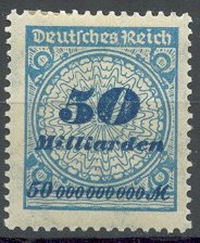 Stamp, Value in "Milliarden", German Realm,  