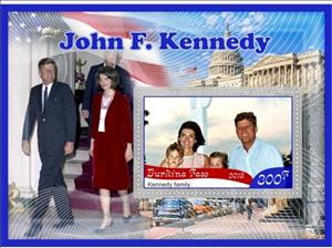 Souvenir Sheet, Great People John Kennedy, Cinderellas,  , Famous People, Heads of State, Politicians