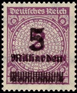 Stamp, Surch in Milliarden., German Realm,  
