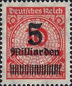 Stamp, Surch in Milliarden., German Realm,  