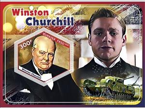 Souvenir Sheet, Great People Winston Churchill, Cinderellas,  , Famous People, Heads of State, Politicians