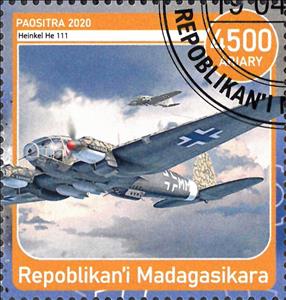 Stamp, Heinkel He 111, Cinderellas,  , Air Forces, Aircraft, Aviation