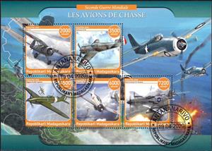 Mini Sheet, Les Avions de Chasse, Cinderellas,  