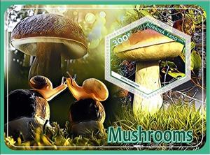 Souvenir Sheet, Mushrooms, Cinderellas,  , Mushrooms, Plants (Flora)