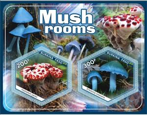 Mini Sheet, Mushrooms, Cinderellas,  , Mushrooms, Plants (Flora)