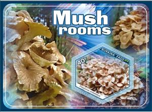 Souvenir Sheet, Mushrooms, Cinderellas,  , Mushrooms, Plants (Flora)