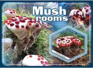 Souvenir Sheet, Mushrooms, Cinderellas,  , Mushrooms, Plants (Flora)