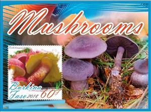 Souvenir Sheet, Mushrooms, Cinderellas,  , Mushrooms, Plants (Flora)