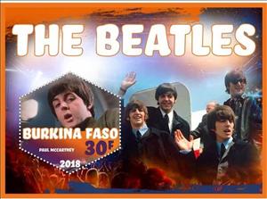 Souvenir Sheet, Music The Beatles, Cinderellas,  , Famous People, Musicians