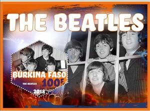 Souvenir Sheet, Music The Beatles, Cinderellas,  , Famous People, Musicians