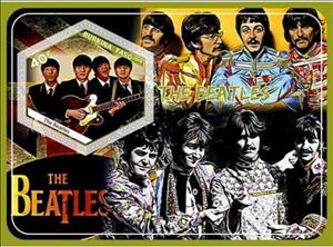 Souvenir Sheet, Music The Beatles, Cinderellas,  , Famous People, Musicians