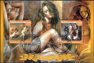 Mini Sheet, Paintings, Cinderellas,  , Eroticism, Nudes, Paintings