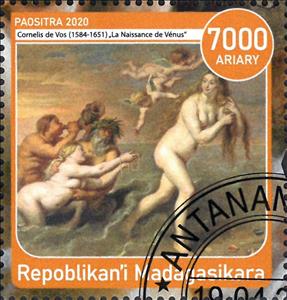 Stamp, Paintings, Cinderellas,  , Eroticism, Nudes, Paintings