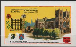 Souvenir Sheet, Royal Wedding, Westminster Abbey, Cinderellas,  , Churches - Cathedrals - Basilicas - Chapels, Royalty, Weddings
