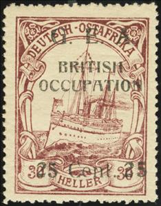 Stamp, SMS "Hohenzollern" - 'Karissimbi provisional' cinderella, Cinderellas,  , Ships, Steamers