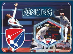 Souvenir Sheet, Sport Fencing, Cinderellas,  