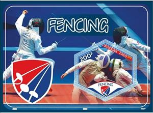 Souvenir Sheet, Sport Fencing, Cinderellas,  