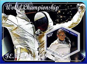 Souvenir Sheet, Sport Fencing world championships 2018, Cinderellas,  