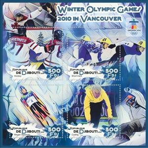 Mini Sheet, Sport Winter Olympic Games 2010 in Vancouver, Cinderellas,  , Olympic Games, Sports, Winter Sports