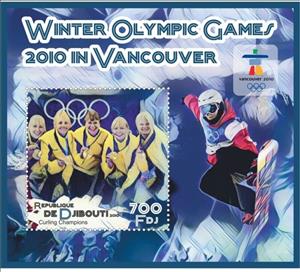Souvenir Sheet, Sport Winter Olympic Games 2010 in Vancouver, Cinderellas,  , Olympic Games, Snowboarding, Sports, Winter Sports