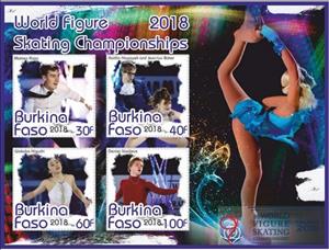 Mini Sheet, Sport World Figure Skating Championships 2018, Cinderellas,  