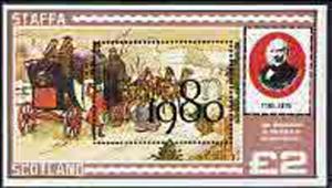 Souvenir Sheet, Transport, Cinderellas,  , Famous People, Horses, Mailcoaches, Postmasters, Transport