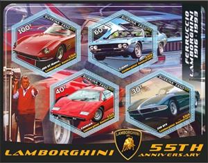 Mini Sheet, Transport 55 anniversary Lamborghini, Cinderellas,  , Cars