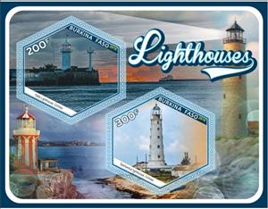 Mini Sheet, Transport Lighthouses, Cinderellas,  