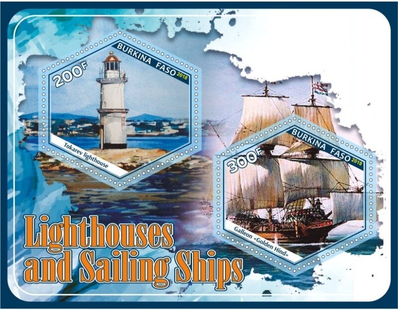Transport Lighthouses and sailing ships