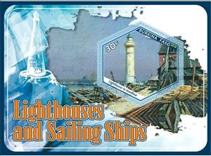 Souvenir Sheet, Transport Lighthouses and sailing ships, Cinderellas,  , Sailing Ships, Ships