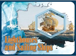 Souvenir Sheet, Transport Lighthouses and sailing ships, Cinderellas,  , Sailing Ships, Ships