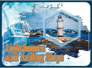 Souvenir Sheet, Transport Lighthouses and sailing ships, Cinderellas,  , Sailing Ships, Ships