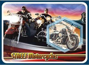 Souvenir Sheet, Transport Street motorcycles, Cinderellas,  , Motorcycles