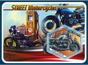Souvenir Sheet, Transport Street motorcycles, Cinderellas,  , Motorcycles