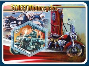 Souvenir Sheet, Transport Street motorcycles, Cinderellas,  , Motorcycles