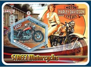 Souvenir Sheet, Transport Street motorcycles, Cinderellas,  , Motorcycles