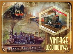 Souvenir Sheet, Transport Vintage locomotives, Cinderellas,  , Locomotives