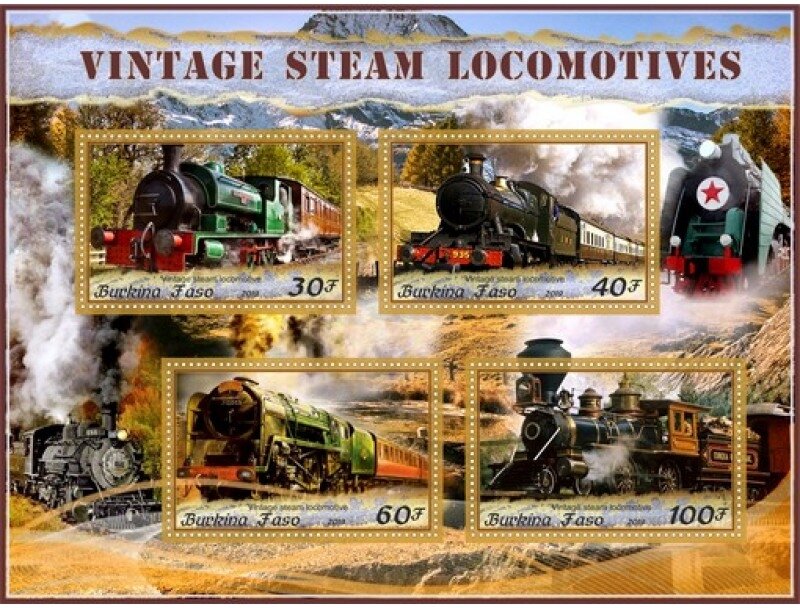 Transport Vintage steam locomotives