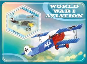 Souvenir Sheet, Transport World War I Aviation, Cinderellas,  